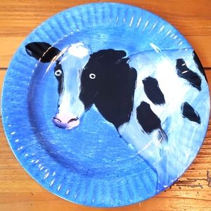 Anthroplogie Holly Green dessert/salad plate - blue